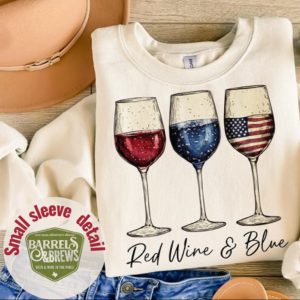 Barrels & Brews T-Shirt (Red Wine & Blue)